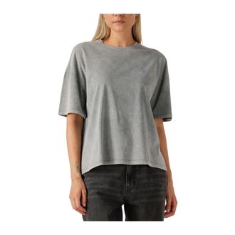 ALIX The Label Alix The Label, Tops, Dames, Grijs, XS, Gebreide Print T-shirt voor Dames