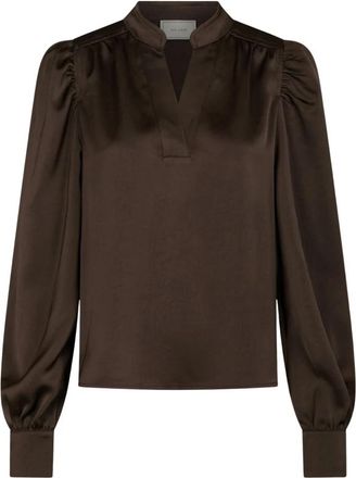 Neo Noir Blouses - Dames - Blouses - Bruin - XL - Overhemden