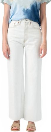 Re/Done Wide Leg Crop Jeans In Bleach Light