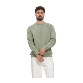 Tommy Jeans TJM Reg S Flag Crew Ext - Heren - Sweatshirts & Hoodies - Groen - Maat: XL Katoen