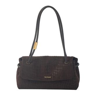 Trussardi Orbita Kleine Su&egrave;de Schoudertas - Dames - Tassen - Bruin - Maat: ONE Size Su&egrave;de