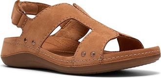 Clarks Cecily Sun Womens Sandals Tan Nubuck : 6.5 B - Medium, Leather