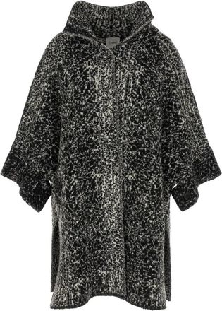 Nude Gebreide Cape Jas - Dames - Ponchos - Veelkleurig - S - Wol - Jassen