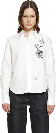 Thom Browne Hector with Trophy Shirt in Cotton Poplin