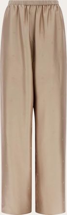 Ferragamo Donna Pantaloni in seta Marrone
