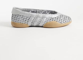 adidas Originals Taekwondo Mei - Ballerine color argento intrecciate