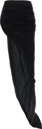Rick Owens Black Cotton Mini Womens Skirt