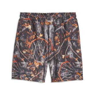 Puma Shorts da basket da uomo Dylan Wildcat con stampa, modello dal taglio morbido, 6, Accessori, Marrone, 3XL