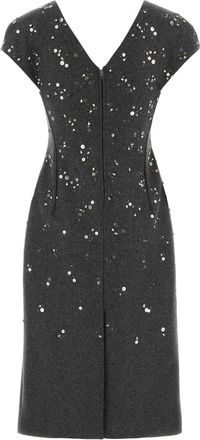 Jil Sander Womens Dark Grey Felt Dress 029 Abiti