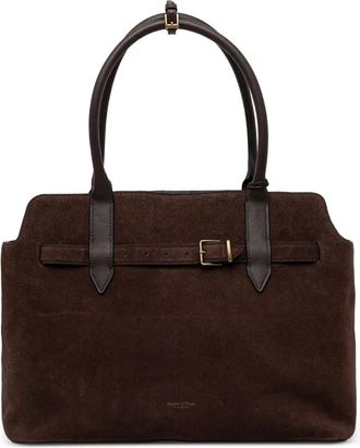 Marc O'Polo Grote shopper met gespbandje - Bruin