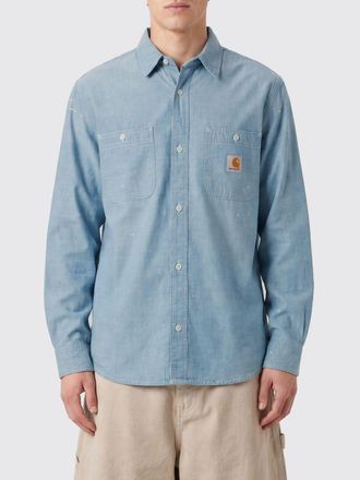 Carhartt Work in Progress Camicia casual slim fit in cotone con collo francese e tasca a toppa