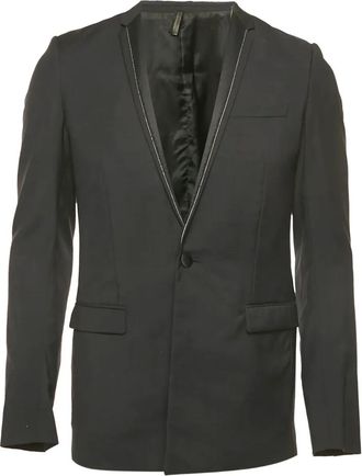 Dior Blazer monopetto con colletto sfrangiato - Nero