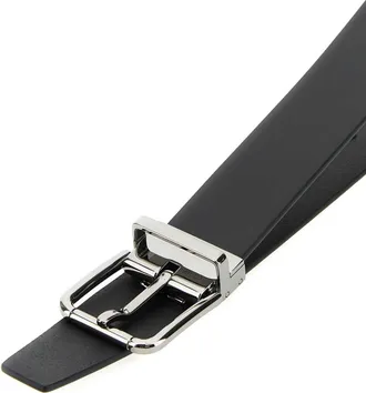Dolce & Gabbana Mens Black Leather Belt Nero Cinture