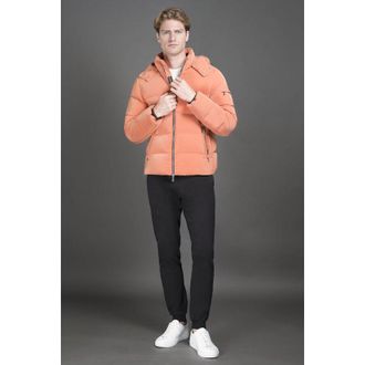 Moorer MenS Light Orange Puffer Jacket, Size 48