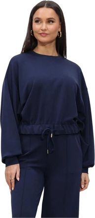Summum Hoodies & sweatvesten, Dames, Blauw, M, Jersey Soft Scuba Top
