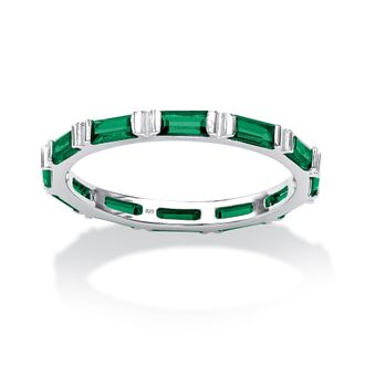 Palm Beach Jewelry Birthstone.925 Sterling Silver Eternity Band
