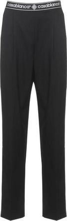 Casablanca Broeken, Dames, Zwart, S, Wol, Rechte broek