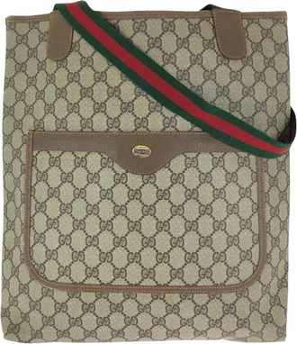 Gucci Beige Gg Supreme Canvas Tote (Authentic Pre-Loved)