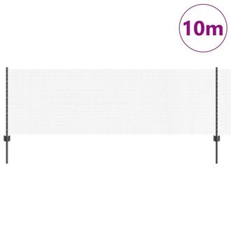 Berkfield Home Modern Welded Wire Fence with 5 U Posts Grey 0.8x10 m Steel