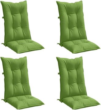 vidaXL Cojines Silla Respaldo Alto 4 Uds Tela Verde Melange 120x50x7cm Vidaxl