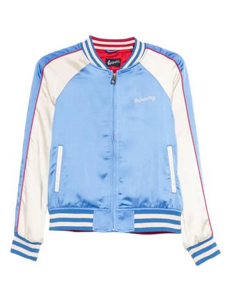 Superdry Bomber a righe - Blu