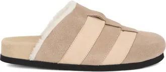 PESERICO Slippers con inserti in pelle scamosciata - Toni neutri