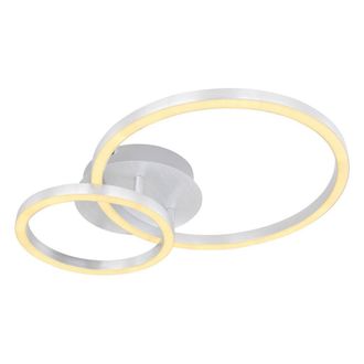 Netlighting Reggy Semi Flush Ceiling Light Aluminium 2x LED 3000K in Grey