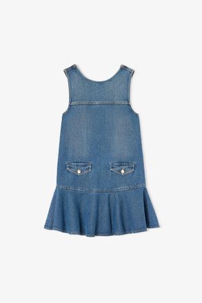 Ganni Blue Light Denim Mini Dress - Size 10/12 Organic Cotton