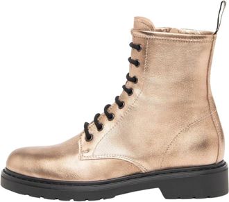 Nero Giardini Elegante Gouden Dames Veterschoenen - Dames - Veterlaarzen - Geel - 35 EU - Schoenen