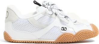 Valentino Garavani Amphibia Sneakers In Rubberized Calfskin And Split Leather