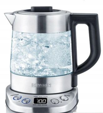 Severin Wk 3473 Deluxe Mini Hervidor Inal&aacute;mbrico De Acero Inoxidable Y Vidrio
