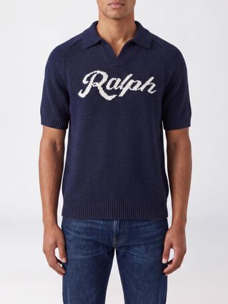 Polo Ralph Lauren Polo in maglia in misto lino e cotone con logo jacquard