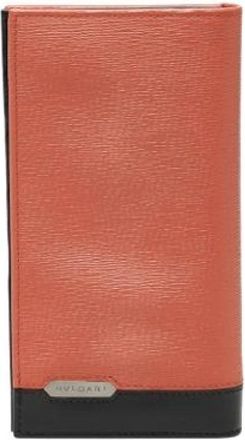 Bulgari Pre-owned Vintage Lange Portemonnee (bi-fold) - Heren - Vintage Accessoires - Roze - ONE Size - Leer - Vintage