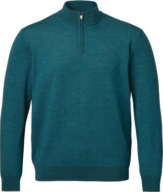 CHARLES TYRWHITT Merino Wool Zip Neck Sweater