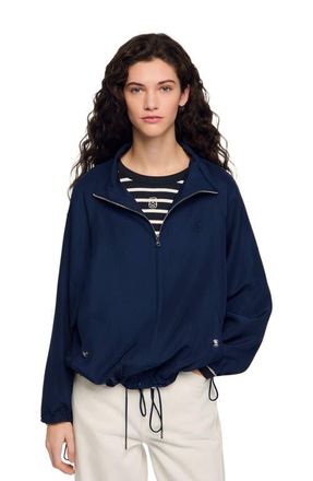 Sandro Oversized jacket in Navy Blue at Nordstrom, Size 38 Eu