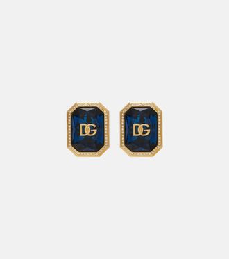 Dolce & Gabbana DG embellished clip-on earrings