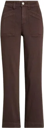 Paige Quincy Ankle Straight Leg Pants in Rich Chocolate at Nordstrom, Size 27