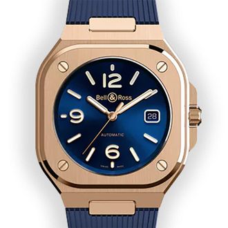 Bell & Ross Instruments Automatic Blue Dial Mens Watch BR05A-BLU-PG/SRB