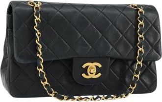 Chanel Pre-owned leren schoudertas - Dames - Vintage Schoudertas - Zwart - ONE Size - Leer - Vintage