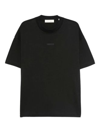 Fear of God T-shirt met logoplakkaat - Zwart