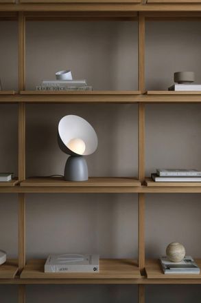 Nordlux Hello Office Bedroom Living Room Table Lamp in Grey 42cm Tall