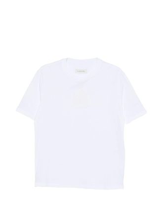 Lanvin Short-Sleeve Silk and Nylon T-Shirt with Embossed Logo