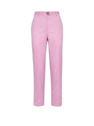 Ferragamo Womens Cotton Trouser Pants In Pink