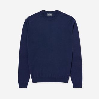 Oliver Sweeney Mens Cosford Mid Blue Wool - Size X-Large