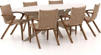 Bellagio la vita attrattiva Bellagio Tredozio/Furato 220cm dining tuinset 7-delig