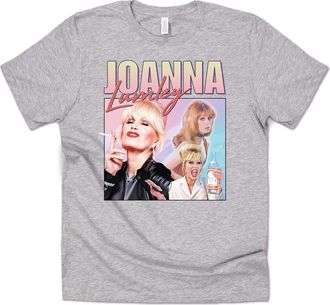 Sanfran Clothing Joanna Lumley Homage Top Funny UK TV Icon Retro 90s 80s Vintage T-Shirt Extra Large/Light Grey