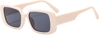 Generic Square Outdoor Mens Sunglasses Commuting Womens Sports Sun Glasses(Beige)
