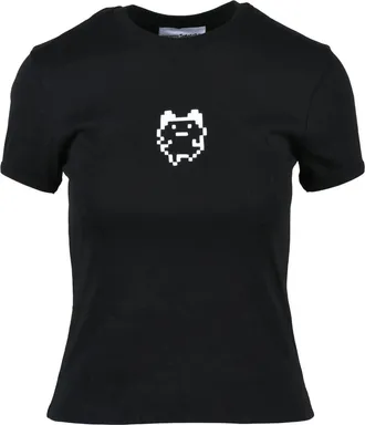 Coperni Black Minimalist Organic Cotton T-Shirt