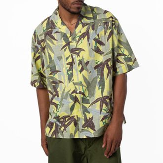 Kenzo Chiku-Rin Camo Print Hawaiian Short-Sleeve Shirt, Size X-Large
