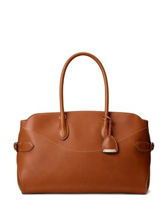 Ralph Lauren Collection Medium leren shopper - Bruin